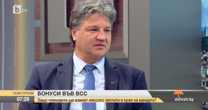 Кадър bTVПредставляващият ВСС Димитър Узунов призна в ефира на bTV