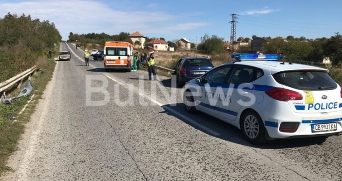 Снимка и кадри BulNews.bgТежка катастрофа е станала на пътя от Враца