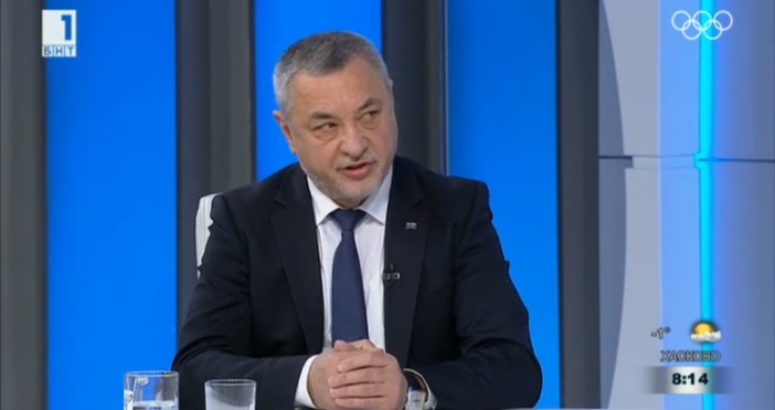 Лидерът на НФСБ Валери Симеонов обяви в ефира на БНТ
