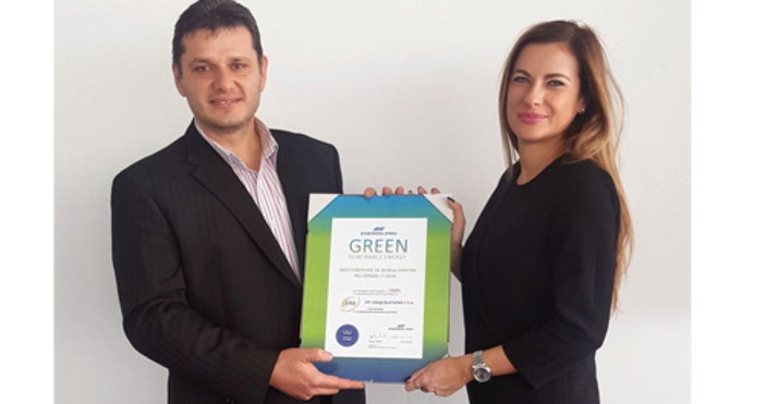 ЕНЕРГО ПРО Енергийни Услуги издаде удостоверение за снабдяване със 100 зелена