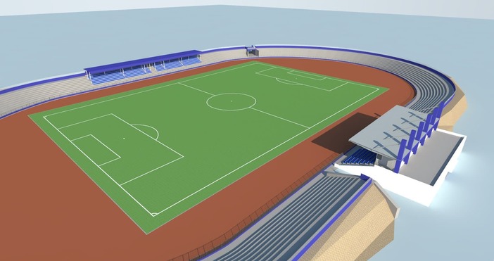 Стадион Спартак ще има приятна визия след ремонта през лятото