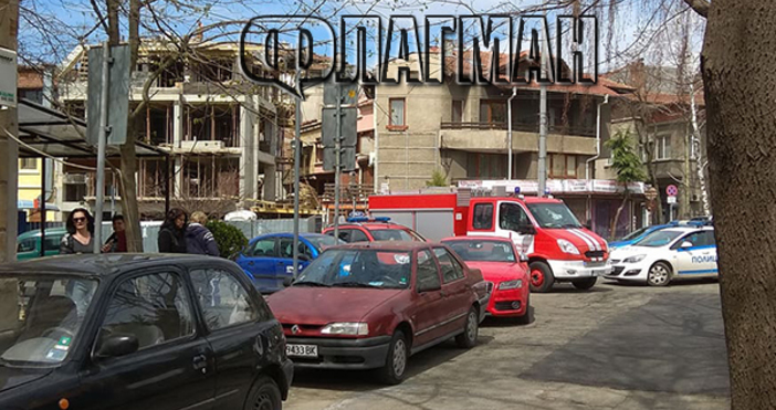 Флагман Възпламенила се е ел инсталация по чудо няма жертви5 етажна сграда