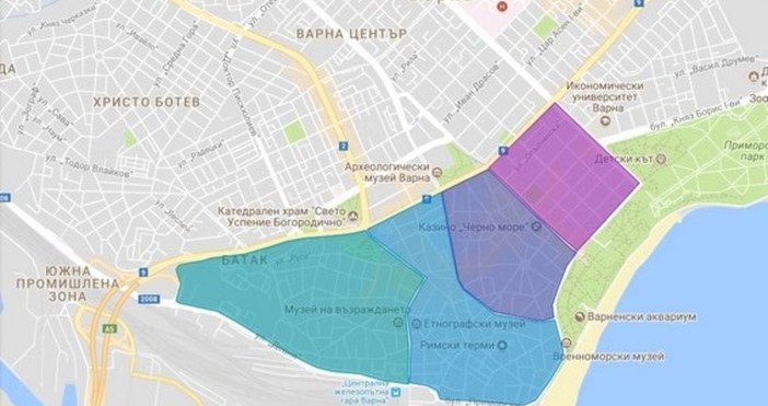 Във връзка с въвеждането на синя зона“ в град Варна