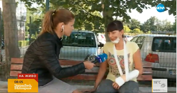 Борислава Досева която вчера бе блъсната от кола на пешеходна