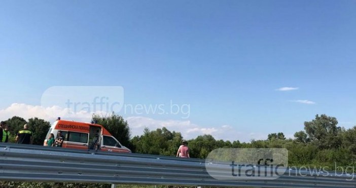 Снимка: Trafficnews.bgЗагиналата 38-годишна жена при тежката катастрофа на автомагистрала Тракия се
