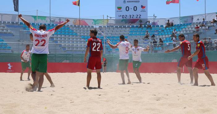 Националният отбор на България по плажен футбол записа победа и