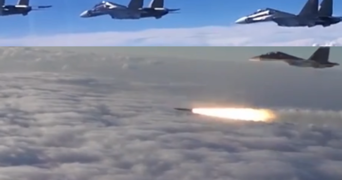 RTРТ показа въздушните кадри с изтребители и  бомбардировачите на руските военновъздушни