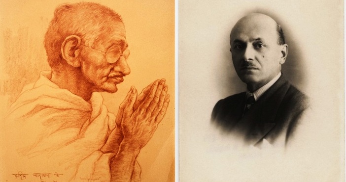 Днес един невероятен портрет на Махатма Ганди наричан в Индия