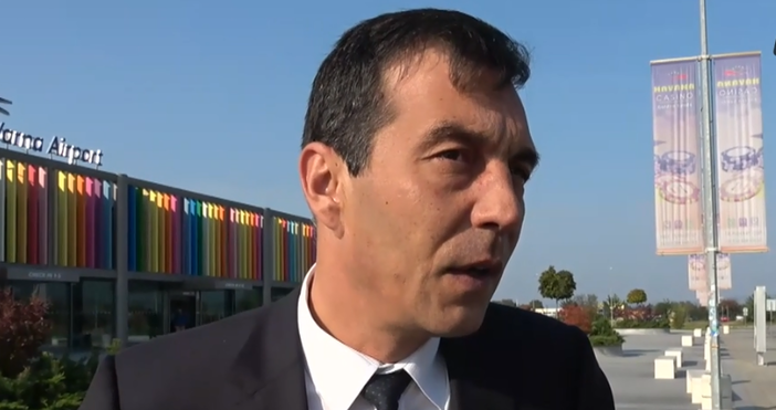 Изпълнителният директор на Лудогорец Ангел Петричев говори пред медиите преди българският шампион