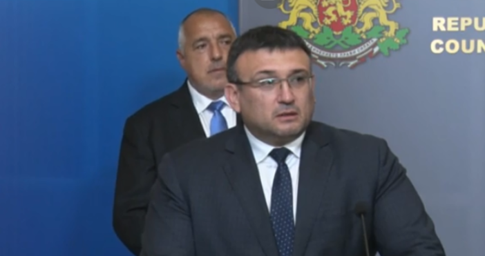 Премиерът Бойко Борисов главният прокурор Сотир Цацаров и вътрешният министър