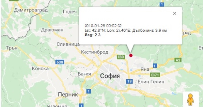 Слабо земетресение е регистрирано в района на Бухово Това съобщиха