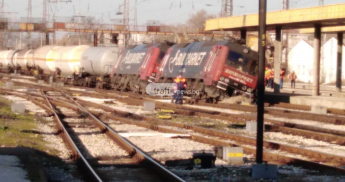 Снимка TraFFicNewsСчупена стрелка е причината за дерайлирането на влаковата композиция тази сутрин