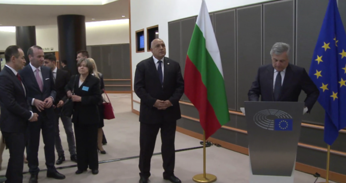 Премиерът Бойко Борисов и председателят на Европейския парламент Антонио Таяни