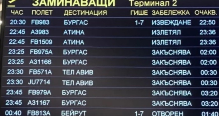 Часове наред стотици пътници бяха блокирани на летище София. Причината