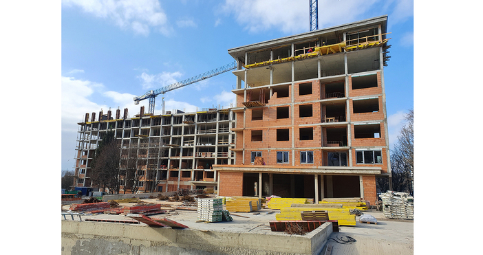 Строежът на сграда МЛАДОСТ на строителния инвеститор ЯВОР АД напредва