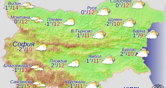 В сряда със слаб в Източна България умерен вятър