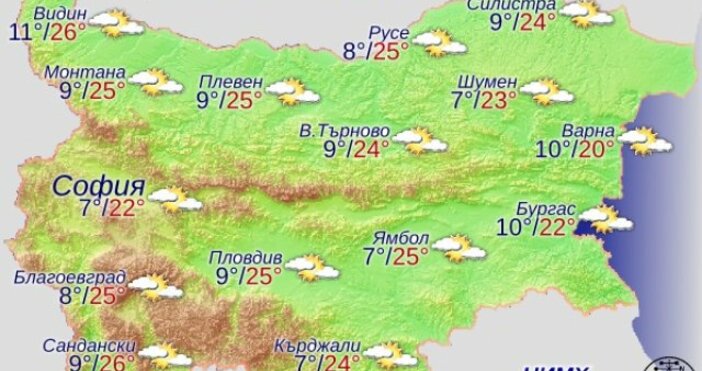 Атмосферното налягане ще бъде близко до средното за април През