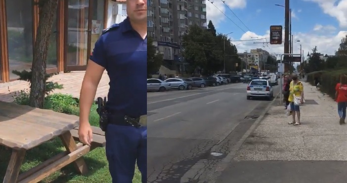 Столичанин снима полицаи които са спрели патрулката си в нарушение
