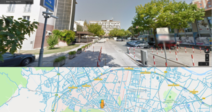 digital.bgснимки: Уикипедия (A screenshot of redesigned Google Maps and Street