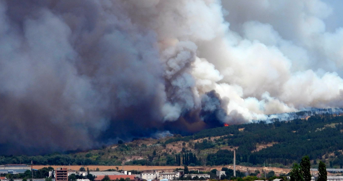 снимки БулфотоГолям пожар бушува в землищата на две села край