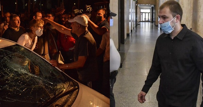 Снимки Булфото25 годишният Георги Георгиев от сблъсъка до румънското посолство получи най леката