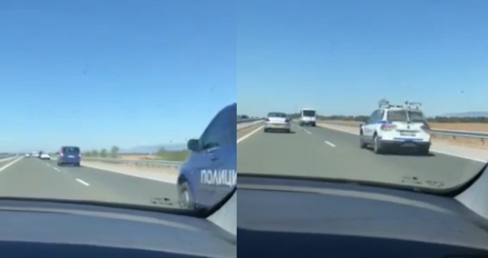 Кадър Елена Спасова ФБСтотици полицейски автомобили бяха видяни на магистралите