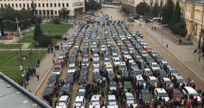 Снимки Петел Автоинструкторите излязоха на протест на жълтите павета  Причината са лобистки