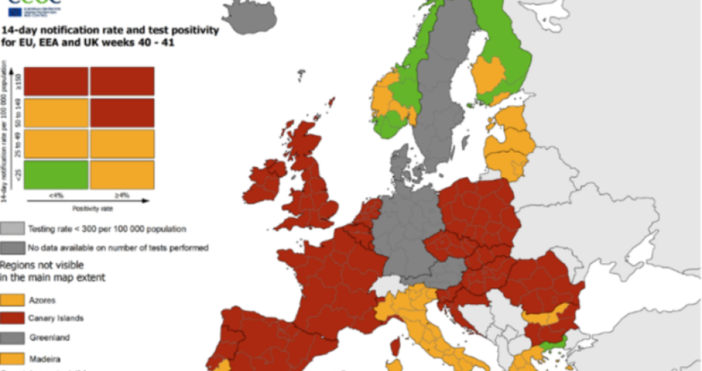 Снимка ecdc europa euОграниченията свързани с ковид стават все по