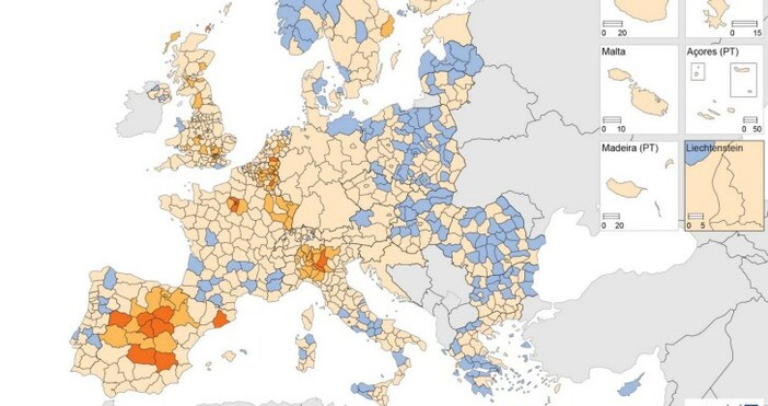 илюстрация  ec europa euПоредна класация на Евростат Този път за