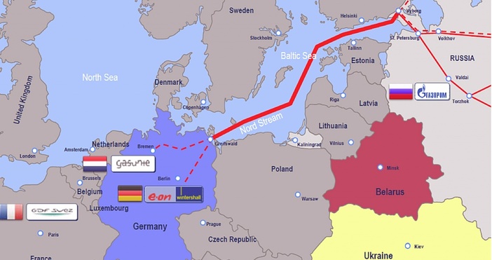  Картата Министерство на енергетиката на РусияСпор в Германия за Северен