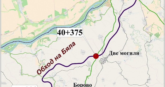 Кадър АПИСтроителството на първите 75 километра от автомагистрала Русе