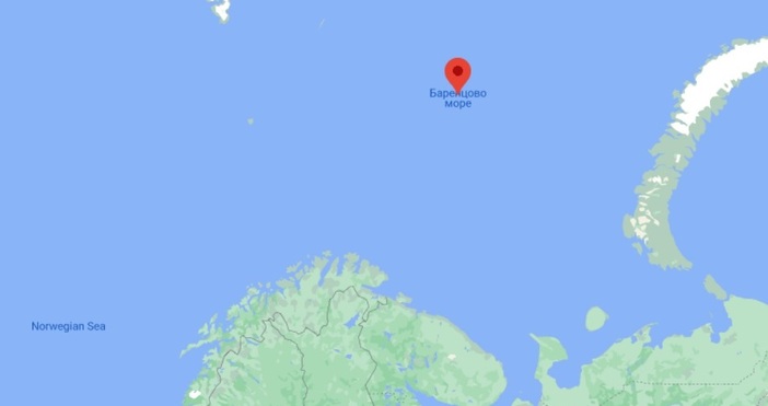 Снимка Google MapsУжасен инцидент в Баренцово море руски риболовен