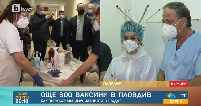 Редактор: Виолета Николаеваe-mail: Кадър БТВЧувствам се чудесно след ваксината, каза пред микрофона