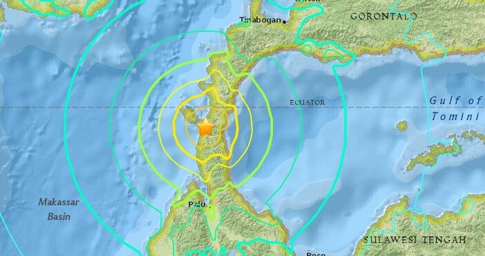 Кадър Google MapsСилно земетресение разтърси Индонезия като до този момент