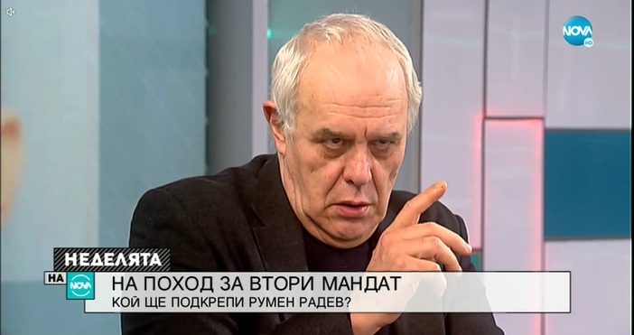 Кадър Нова телевизия Социологът Андрей Райчев смята че Румен Радев не