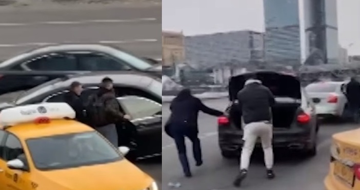 Кадър МВД руВ Москва влогъри откраднаха такси на шега Сега са