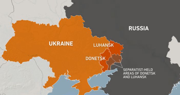 Кадър Google MapsНапрежението на украинско руската граница се увеличава става ясно