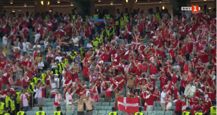 Кадър БНТДания е третият полуфиналист на Европейското първенство по футбол  Дания