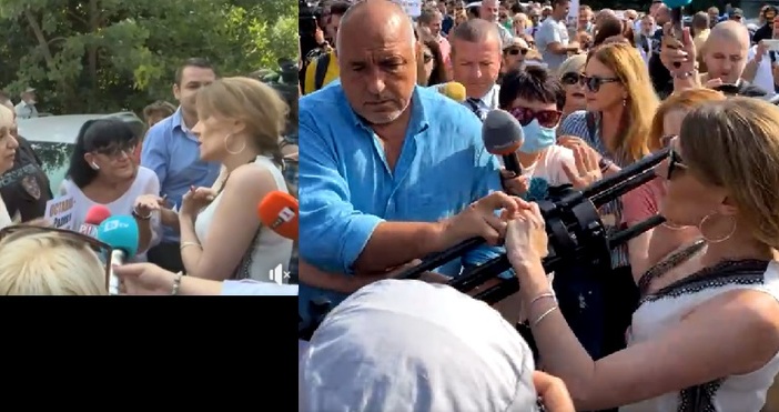 Кадър Б БорисовЛюбопитен момент по време на днешния разпит на Борисов