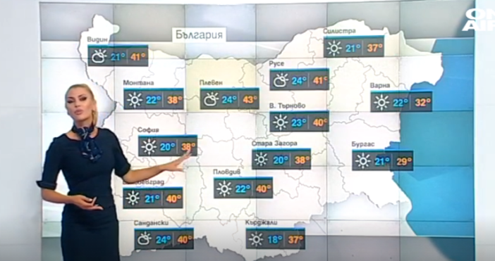 кадър Bulgaria ON AIRЗа днес е обявен жълт код за опасно