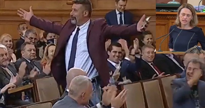 Кадър БНТ Председателят на парламента Ива Митева се скара на депутата Филип