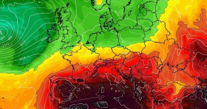 Кадър Meteo BalkansОпасно горещо ще е в цялата страна, на места