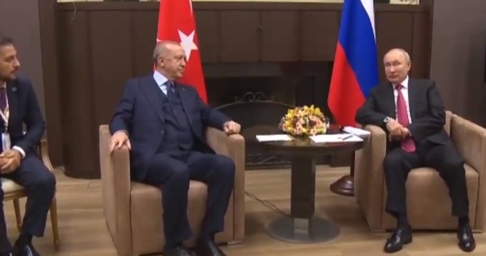 Кадър ТАССЗапочна срещата на президентите на Русия и Турция Путин