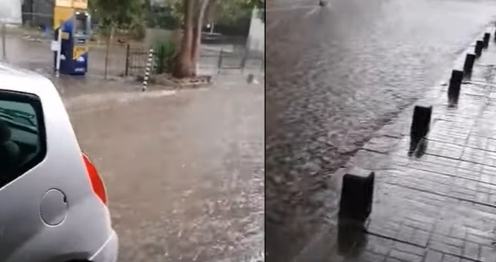 Снимка Флагман YoutubeСозопол е наводнен от пороен дъжд. Около 11