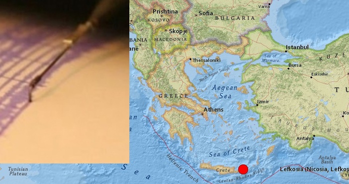 Кадър: earthquake.usgs.govМощно земетресение с магнитуд 6.3 по Рихтер удари гръцкия