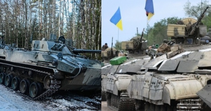 Колаж Министерство на отбраната на Русия и МО на УкрайнаСъздава
