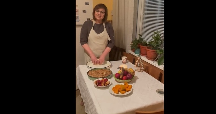 Корнелия Нинова пусна видео във фейсбук профила си как меси
