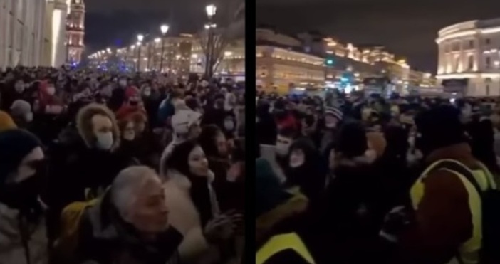 кадри и видео Фейсбук Стоян Михалев Въпреки опасенията от арести в Санк Петербург