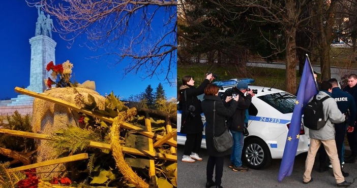 снимки Продължава вече 4 часа протеста в София срещу руското