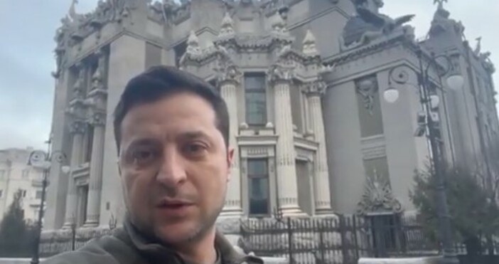 Украинският президент с видеообръщение тази сутрин от Киев в Туитър  В